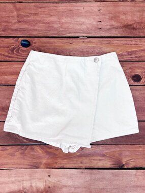 DeFacto Mini Denim Skort High Waisted - Cream - Size 2 / XS